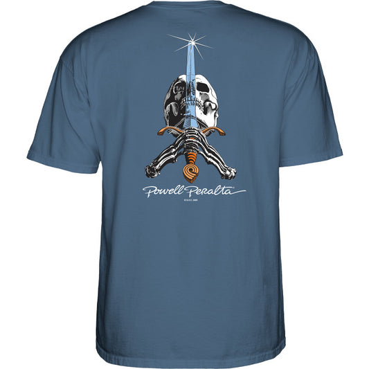 T-Shirt Powell Peralta Skull & Sword - Indigo Blue