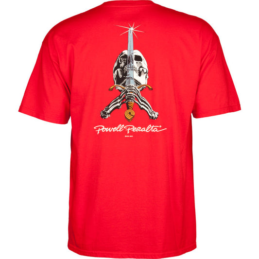 T-Shirt Powell Peralta Skull & Sword - Red