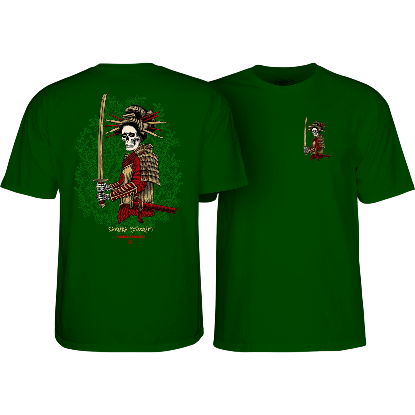 T-Shirt Powell Peralta Sakura Yosozumi Onna-Bugeisha - Forest Green