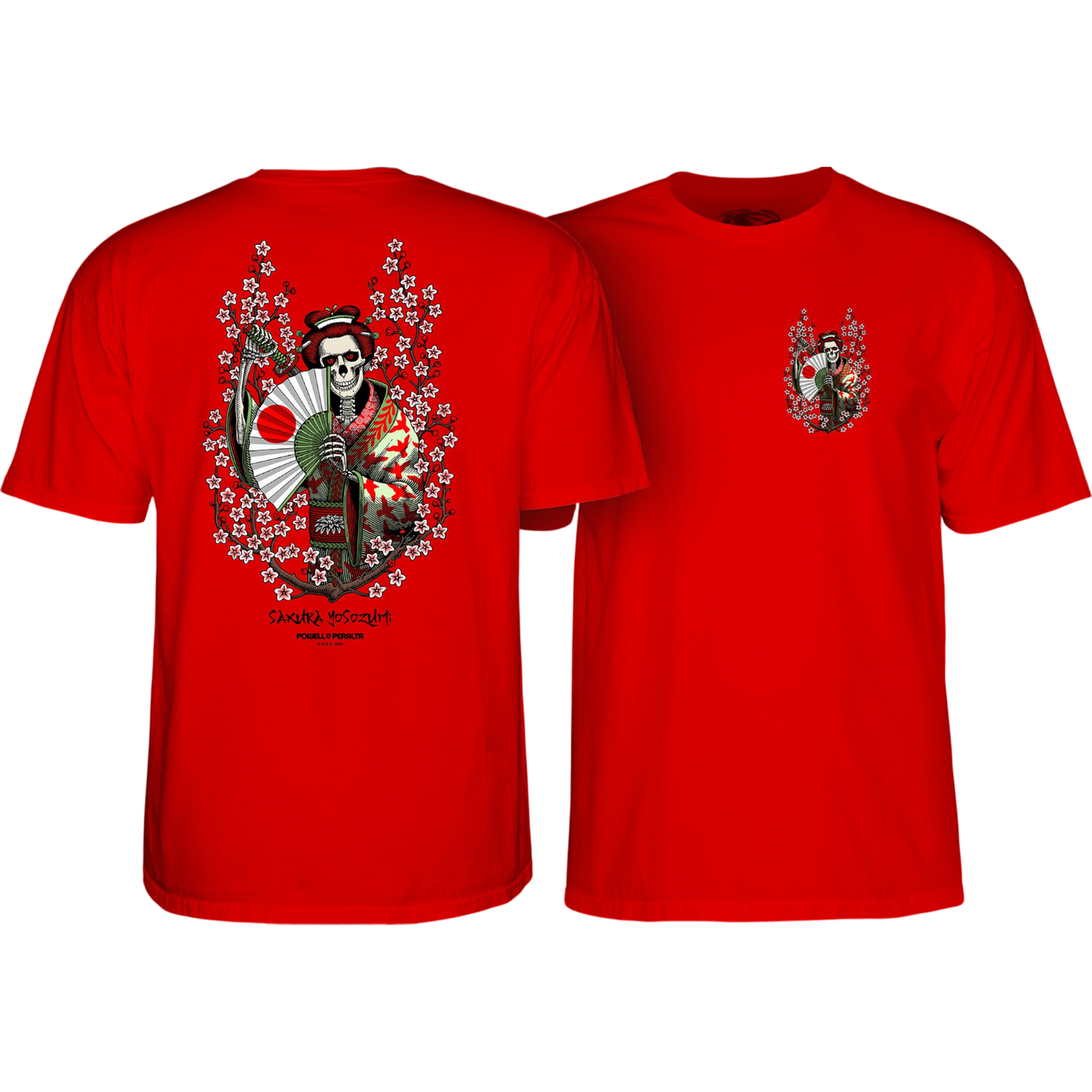 T-Shirt Powell Peralta Sakura Yosozumi Samurai - Red