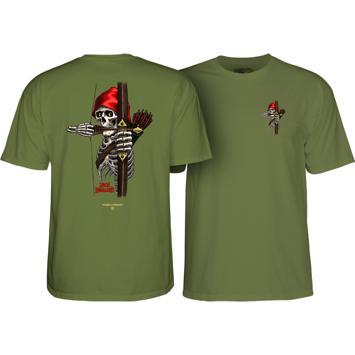T-Shirt Powell Peralta Zach Doelling Archer Military Green