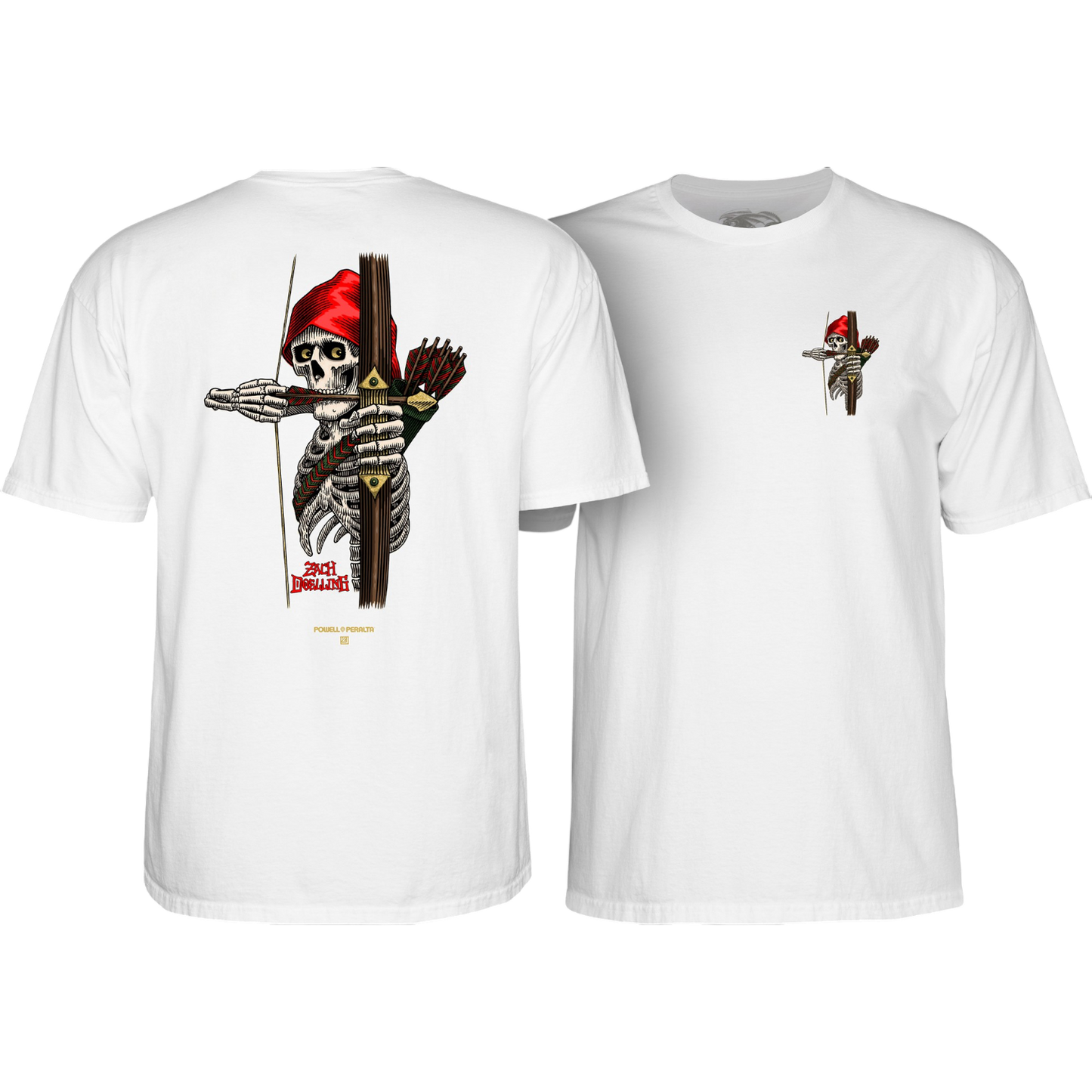 T-Shirt Powell Peralta Zach Doelling Archer - White