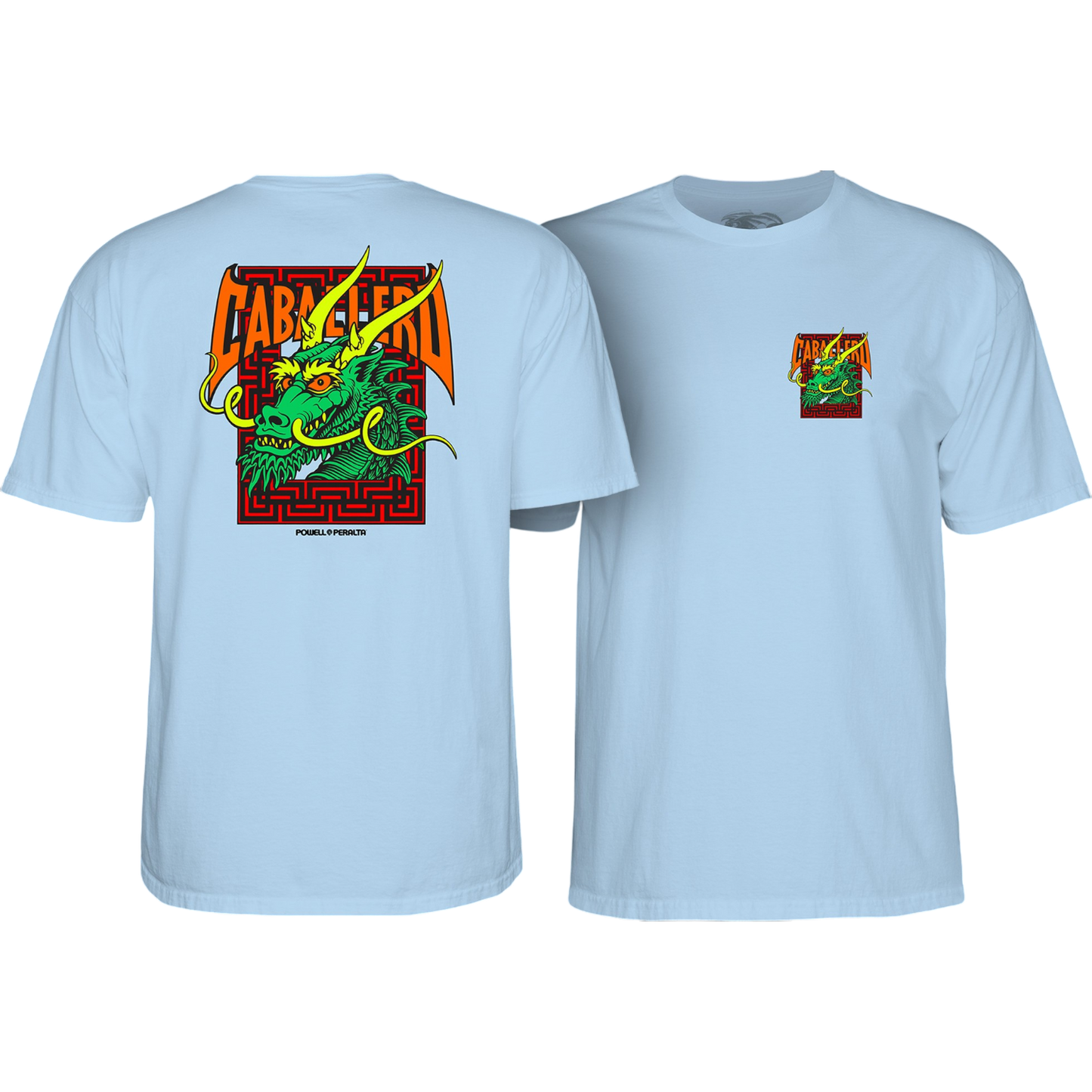 T-Shirt Powell Peralta Caballero Street Dragon - Powder Blue