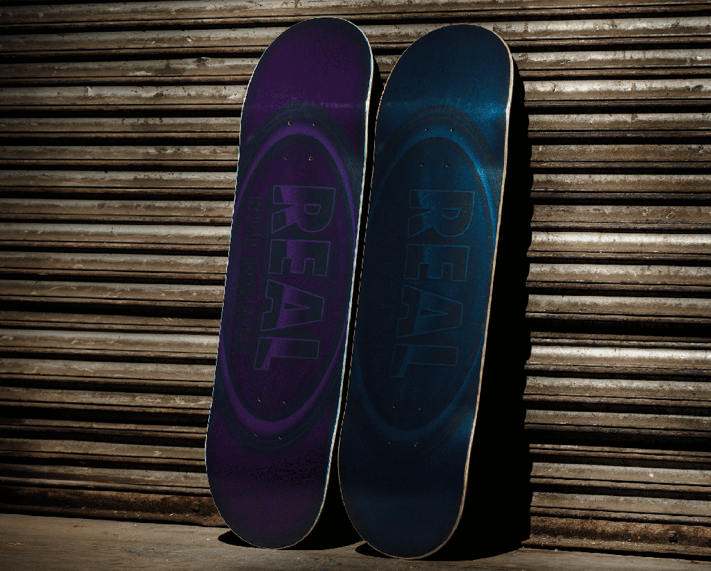 Real Skateboards DBX Oval Purple Foil Skateboard Deck 8.38"