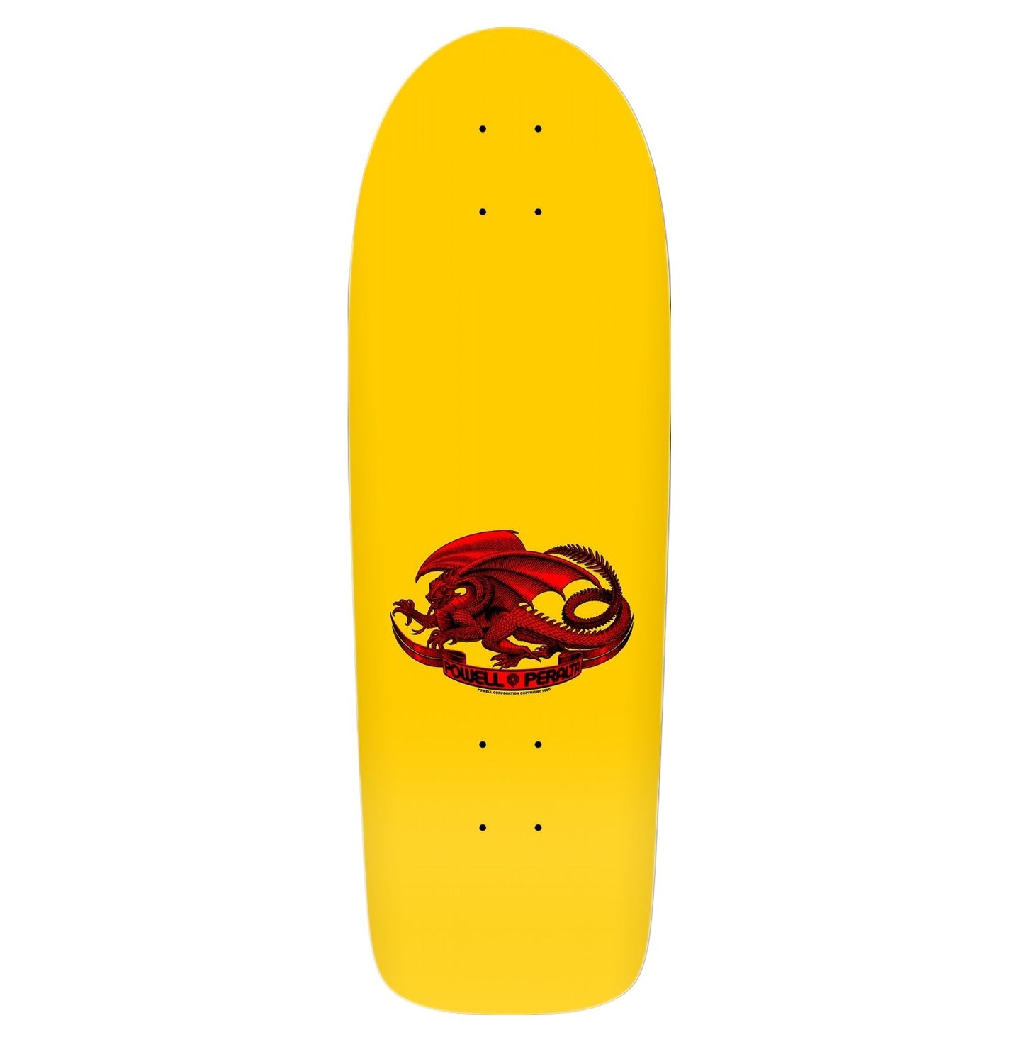 Powell Peralta Skull & Nunchucks Bruce Lee Collab Skateboard Deck Yellow 10"