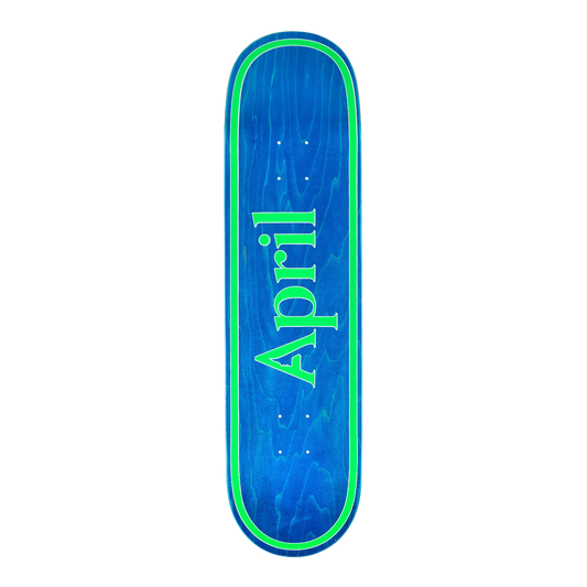 April OG Logo Blue Green Skateboard Deck 8.25"