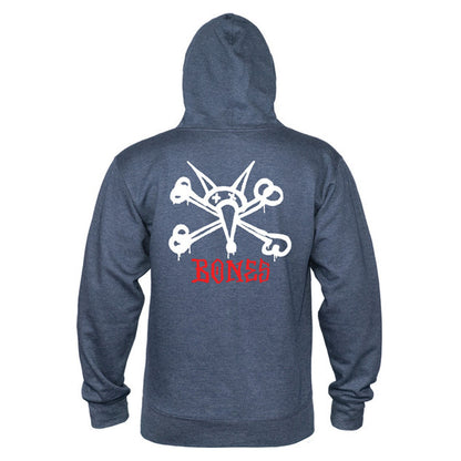 Sweatshirt Hoodie Powell Peralta Rat Bones - Navy Heather