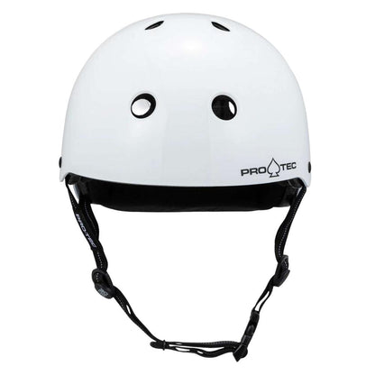 Pro-Tec Low Pro Gloss White Helmet
