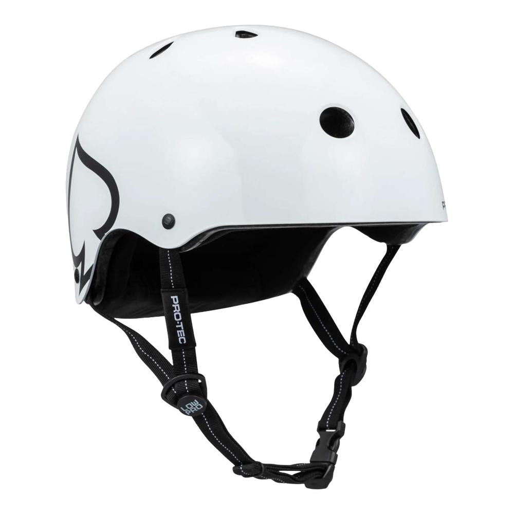 Pro-Tec Low Pro Gloss White Helmet