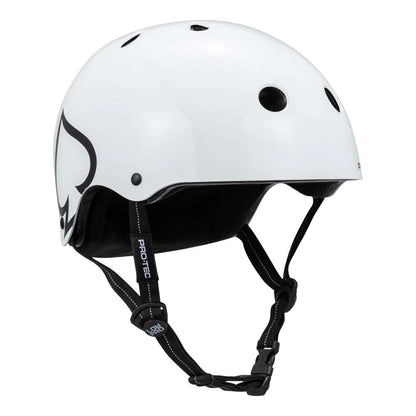 Pro-Tec Low Pro Gloss White Helmet