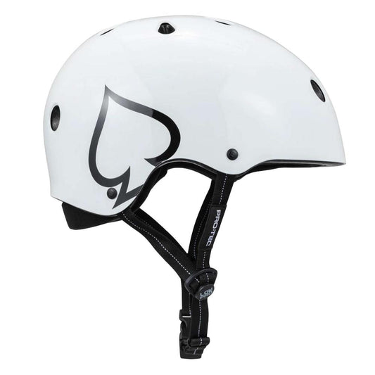 Pro-Tec Low Pro Gloss White Helmet