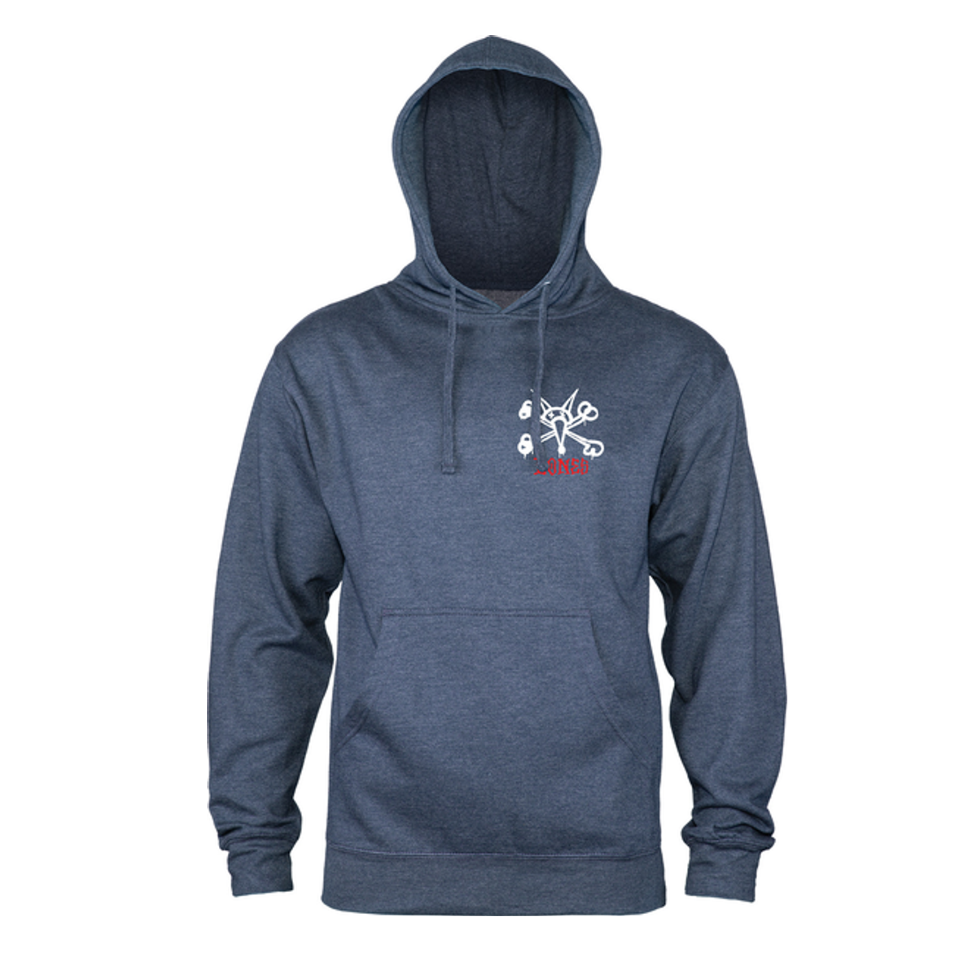 Sweatshirt Hoodie Powell Peralta Rat Bones - Navy Heather