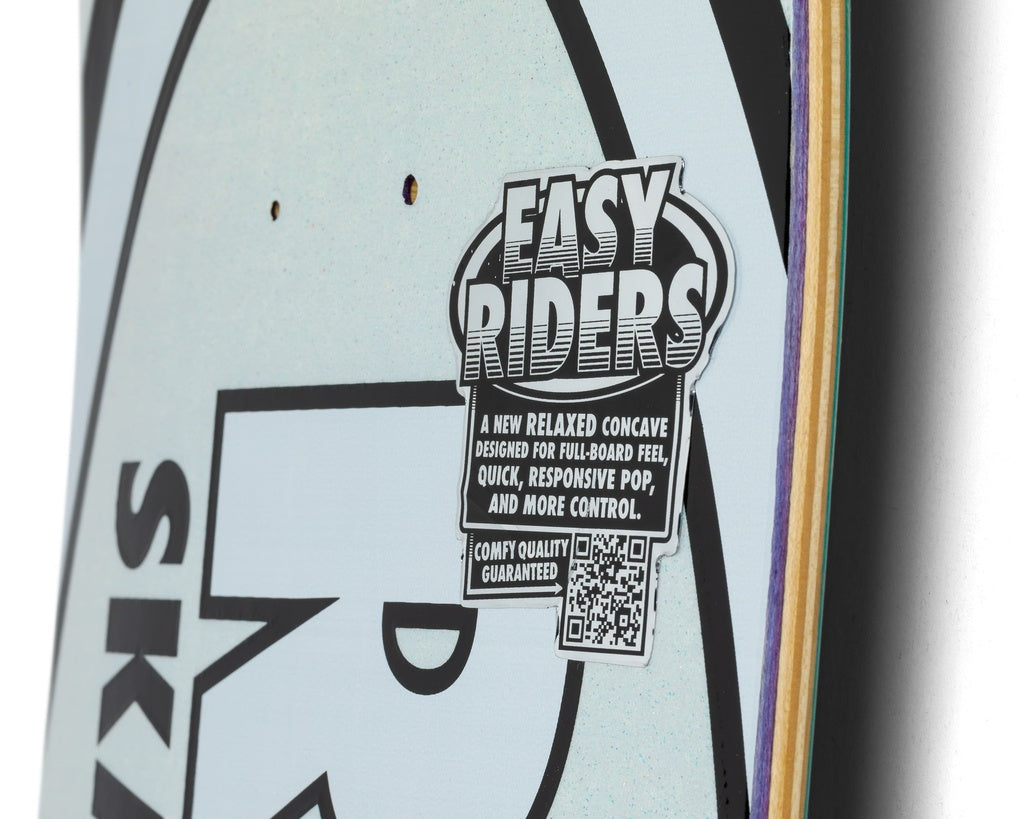 Real Easy Rider Oval Logo White Skateboard Deck 8.5"