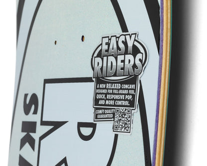 Real Easy Rider Oval Logo White Skateboard Deck 8.5"
