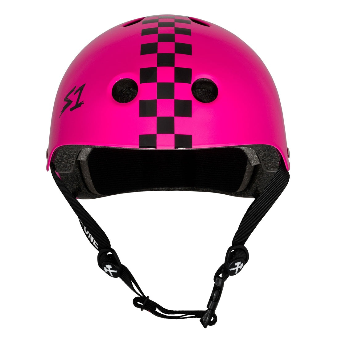 S-One Lifer Pink Gloss Checkers Helmet