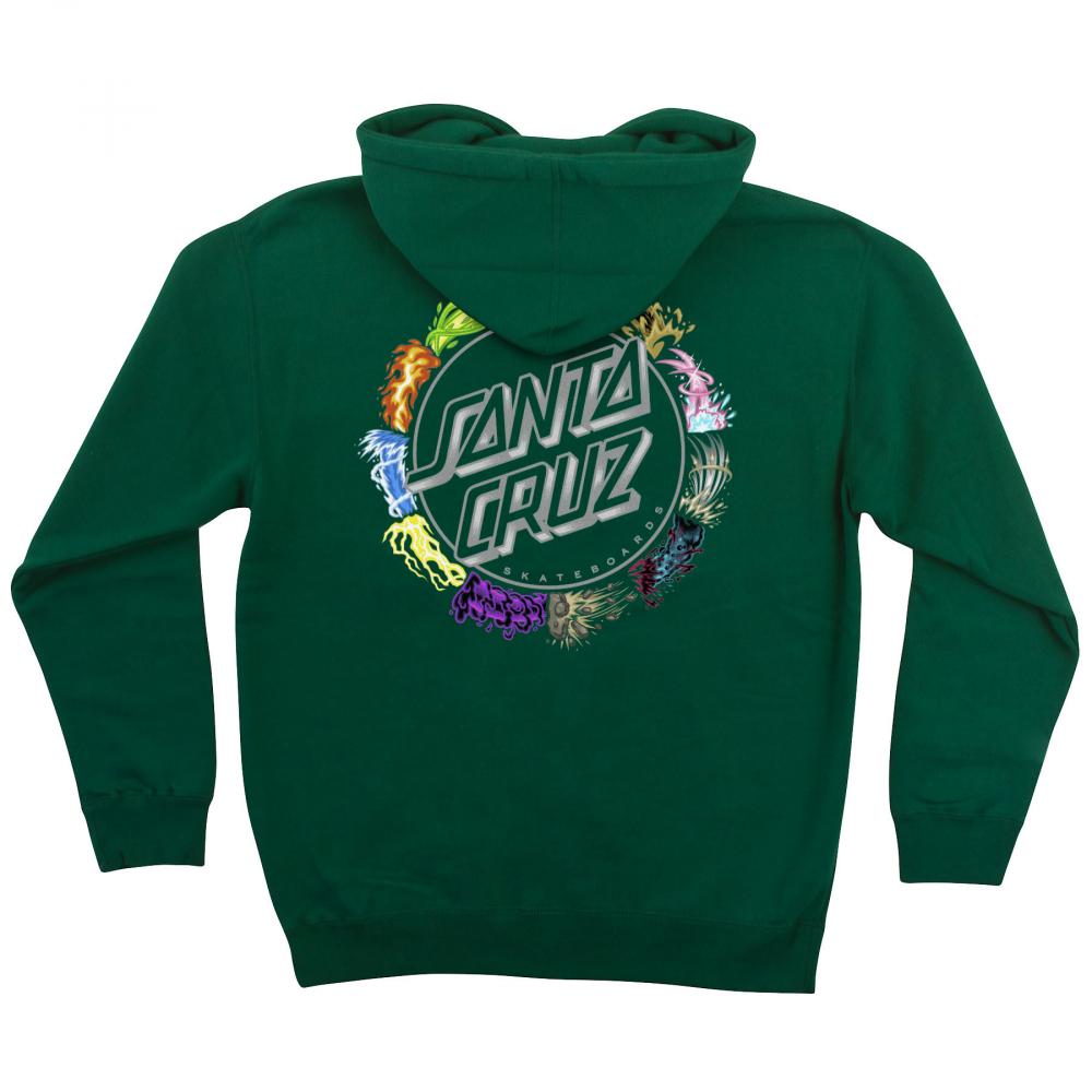 Santa Cruz Hoodie Pokemon Power Dot Forest Green