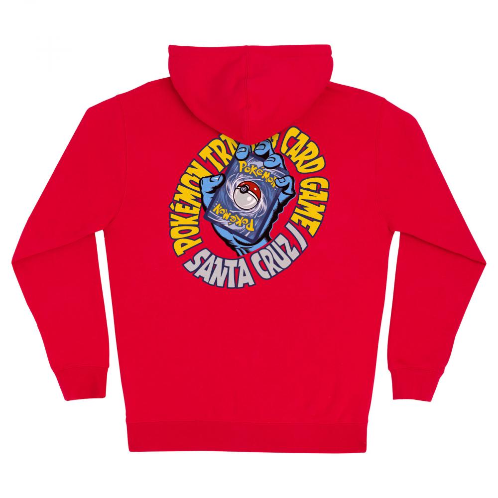 Santa Cruz Zip Hoodie Pokemon TCG Hand Red