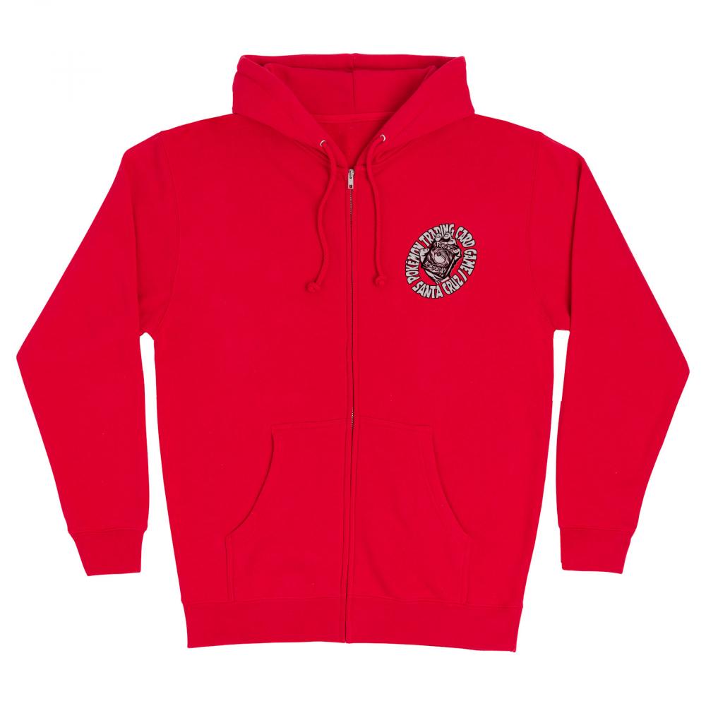 Santa Cruz Zip Hoodie Pokemon TCG Hand Red