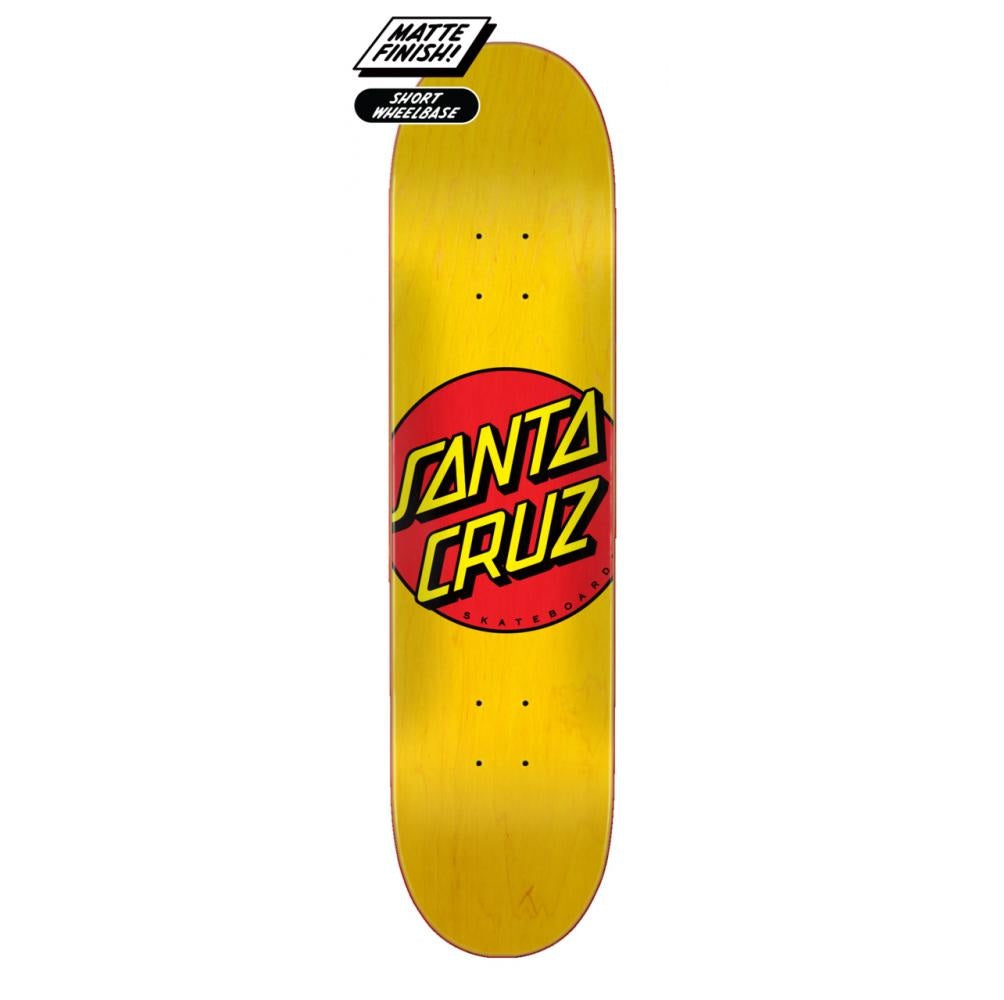 Santa Cruz Classic Dot Yellow Skateboard Deck 7.75"