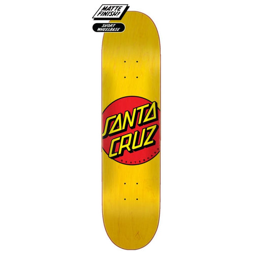 Santa Cruz Classic Dot Yellow Skateboard Deck 7.75"
