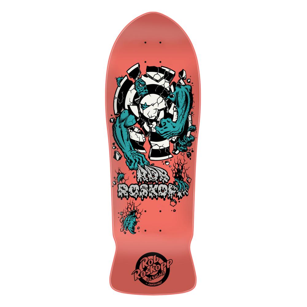 Santa Cruz Roskopp Three Reissue Pink Skateboard Deck 10.17"