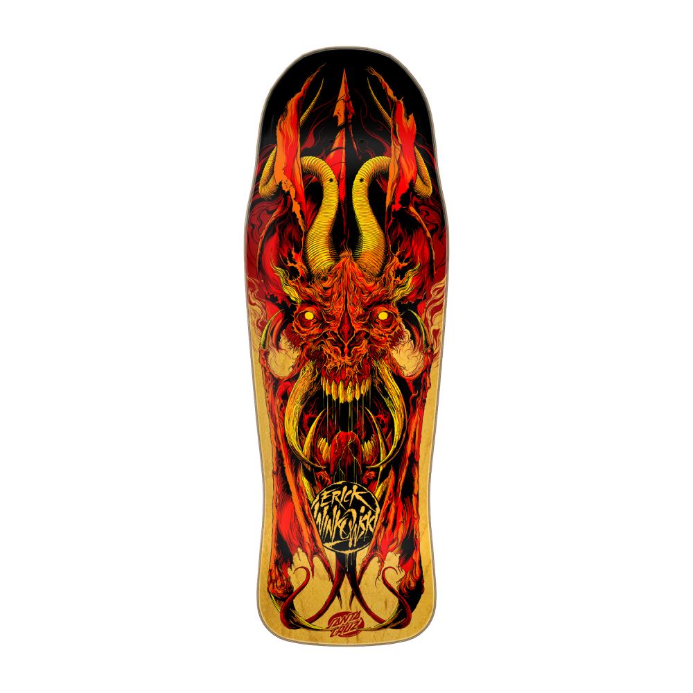 Santa Cruz Winkowski Primeval Fire Shaped Skateboard Deck 10.34"