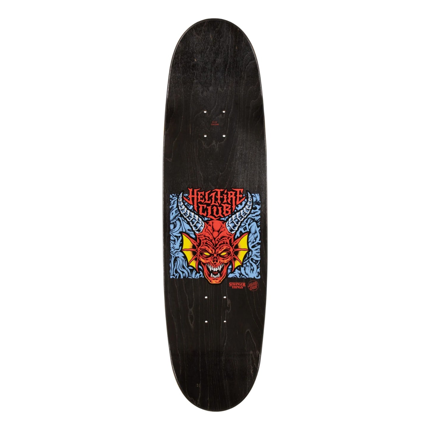 Santa Cruz Stranger Things Hellfire Club Flames Skateboard Deck 9.0"