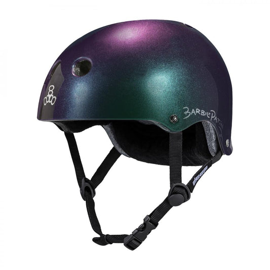 Triple Eight Deep Cover Barbie Patin Purple / Green Helmet