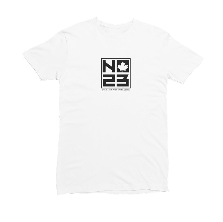 NO23 7Ply Maple Logo White T-Shirt