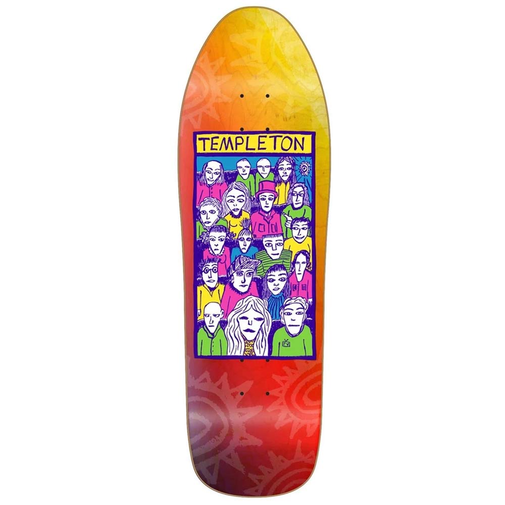 New Deal Ed Templeton Crowd Neon Skateboard Deck 10.125"
