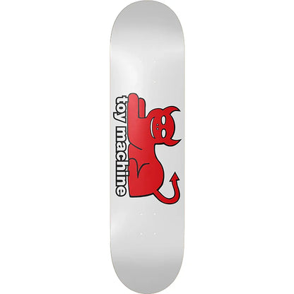 Toy Machine Devil Cat White Skateboard Deck 8.25"
