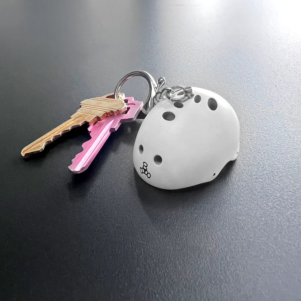 Triple Eight Key Chain Helmet - White