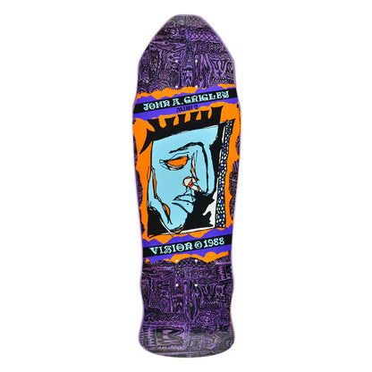Vision Grigley II Mini Old School Purple Stain Skateboard Deck 9.25"