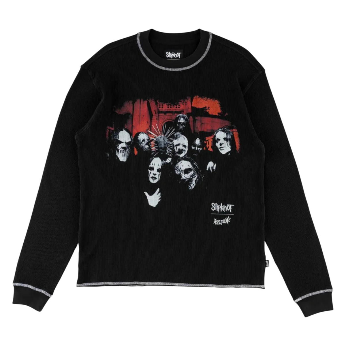 Welcome x Slipknot Masks Boxy Contrast Stitch Thermal Longsleeve