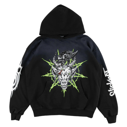 Welcome x Slipknot Ravenous Distressed Sun Fade Hoodie