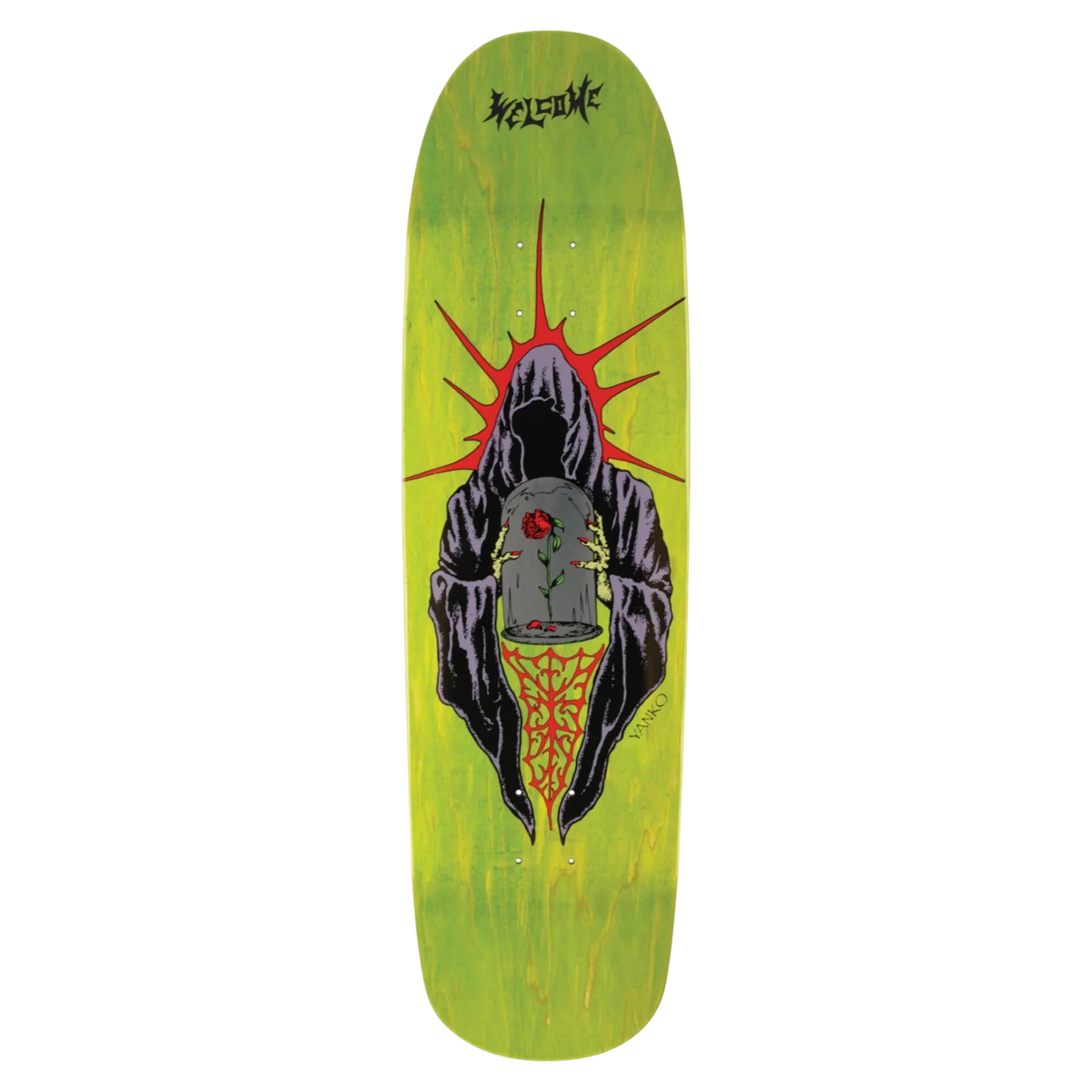 Welcome Wilted Jake Yanko Pro Model on Panther Skateboard Deck 9.0"
