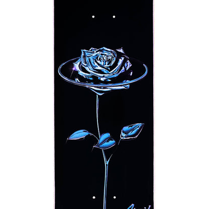 April Skateboards Chrome Rose Black Skateboard Deck 8.25"