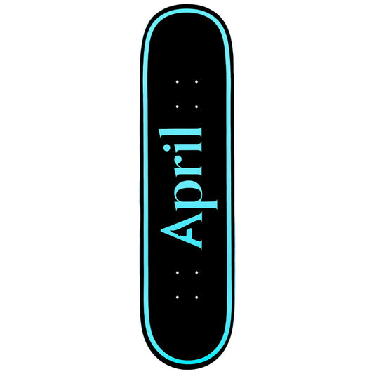 April OG Logo Blue Black Skateboard Deck 8.5"