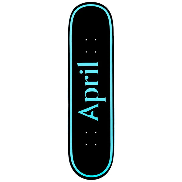 April OG Logo Blue Black Skateboard Deck 7.5"