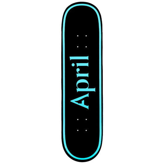 April OG Logo Blue Black Skateboard Deck 7.5"