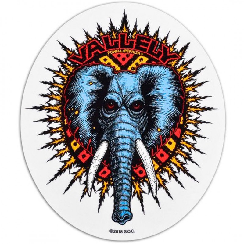 Autocolantes Powell Peralta Mike Vallely Elephant 4.5" x 5.25"