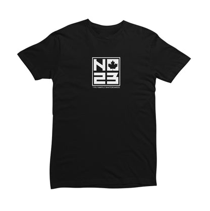 NO23 7Ply Maple Logo Black T-Shirt