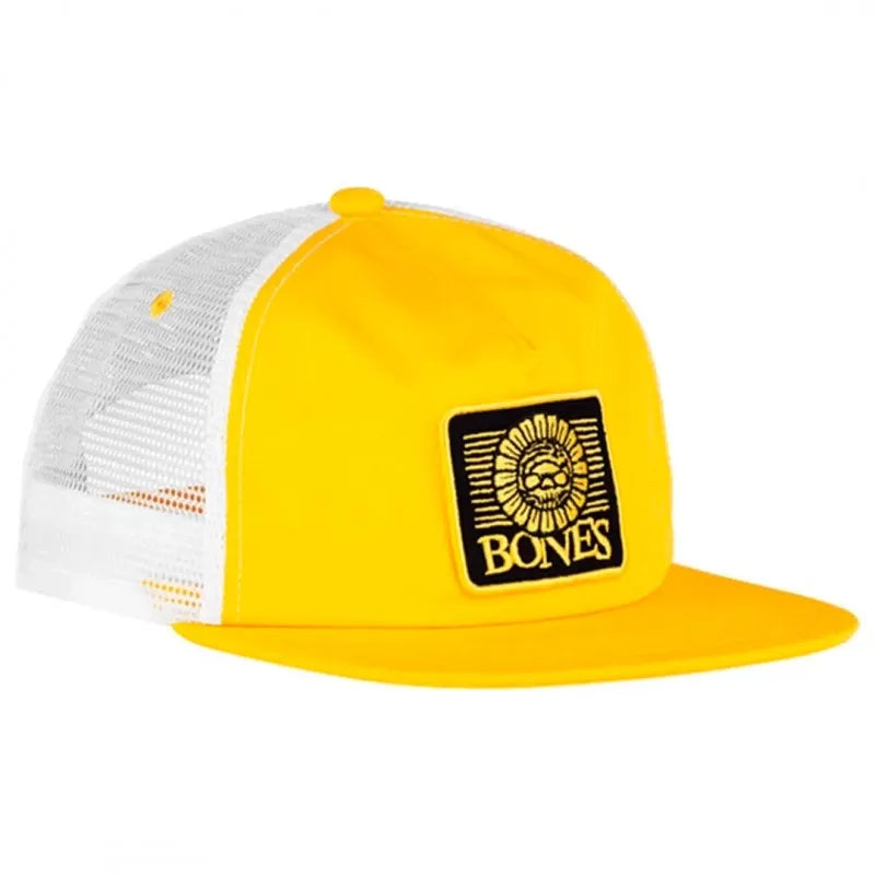 Bones Pushing Up Daisies Trucker Cap - Gold White