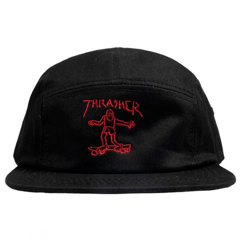 Thrasher Gonz 5 Panel Cap - Black Red