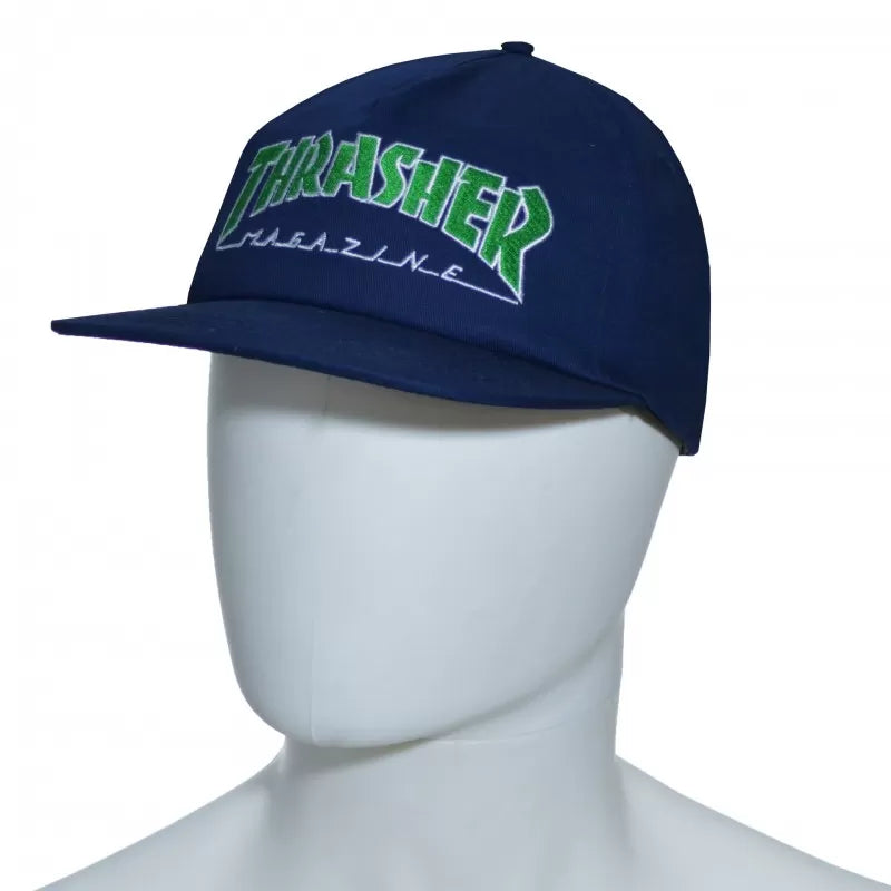 Boné Thrasher Outlined Snapback - Azul Marinho