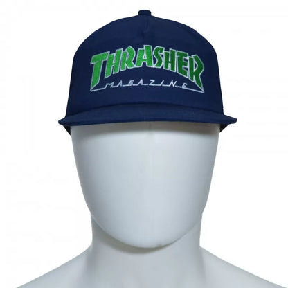 Boné Thrasher Outlined Snapback - Azul Marinho