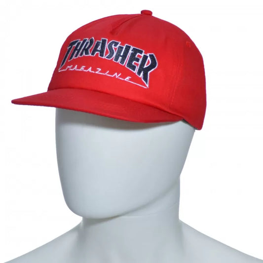 Thrasher Outlined Snapback Cap - Red