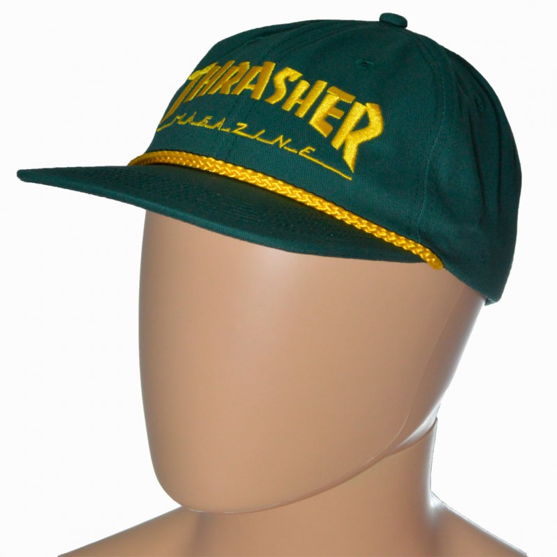 Thrasher Rope Cap Green Yellow NO23 Skateboards
