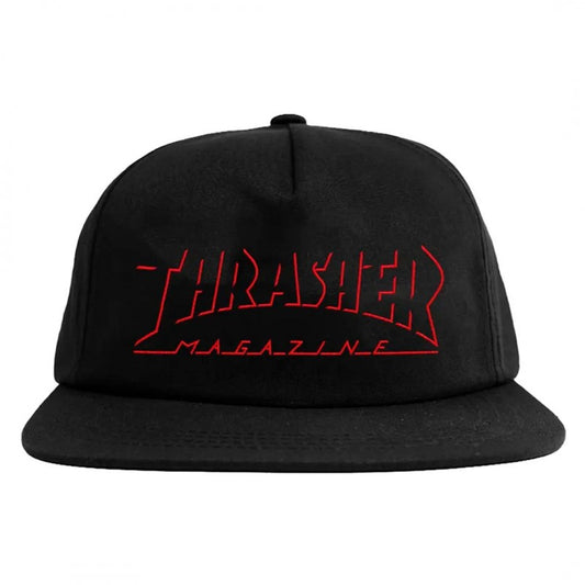 Thrasher Shadow Mag Logo Snapback Cap - Black
