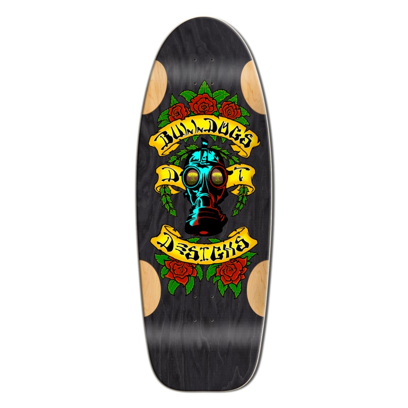 Bulldog Car Paint Black Limited Edition Old School Skateboard Deck 11.875"